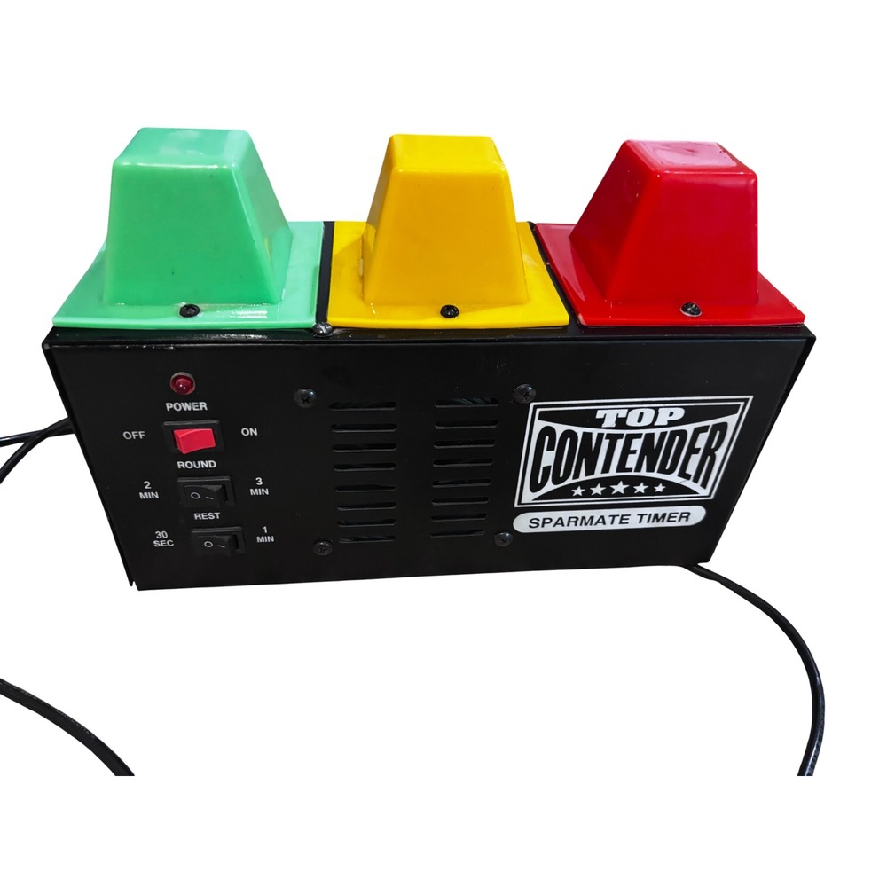 Top Contender Sparmate Boxing MMA Gym Interval Round Timer Black Red Yellow